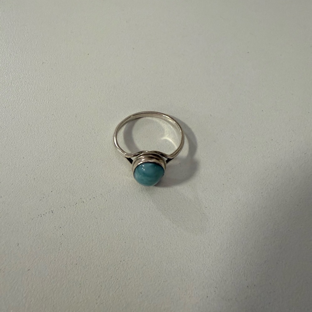 Silver Ring with Blue Stone